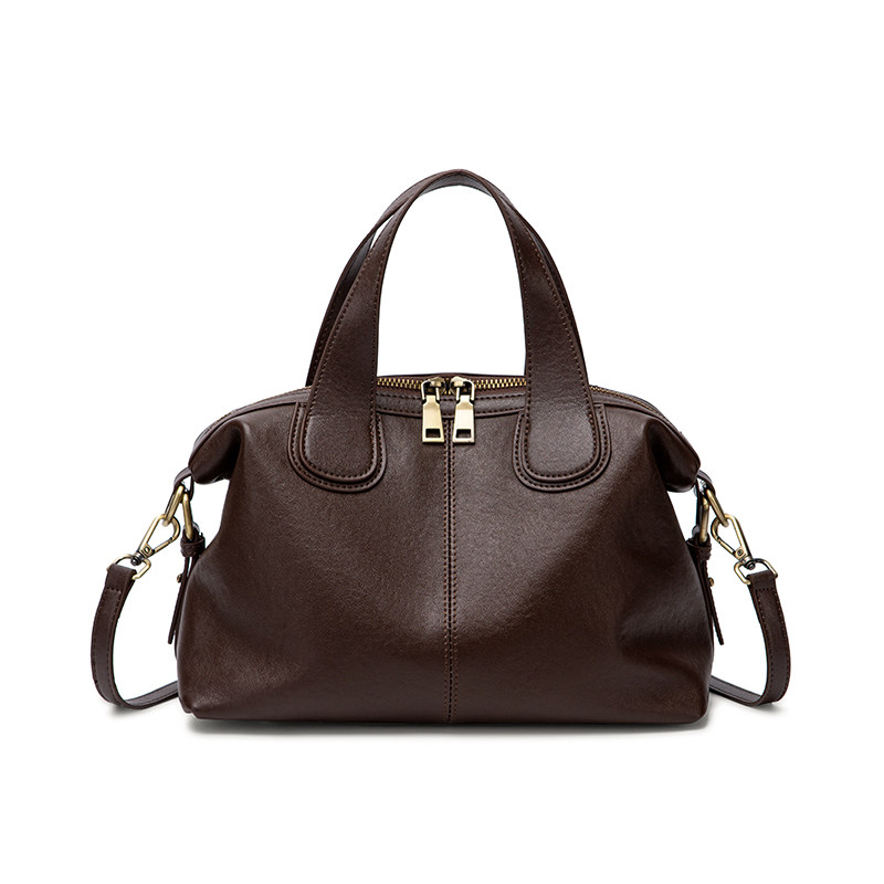 真皮手提包包女士2025新款秋冬植鞣皮大容量波士顿包高级感斜挎包,淘宝优惠券,粉丝福利购,淘宝优惠卷