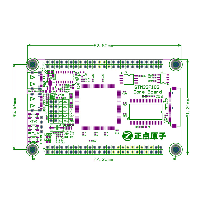 正点原子STM32F103ZET6最小系统板开发板核心板STM32F103主控DIY - 图3