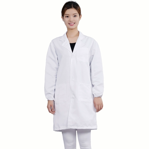 Химический белый халат, лонгслив, дышащая униформа врача подходит для мужчин и женщин для работы
