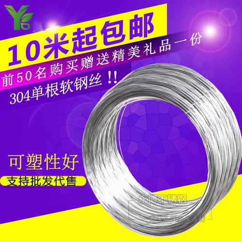304不锈钢丝单根钢丝 氢退丝 细钢丝 1mm软钢丝 不锈钢钢丝 - 图1
