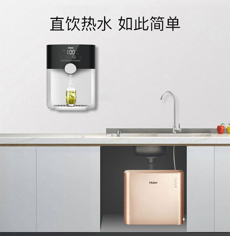 海尔家用壁挂式直饮即热管线管线机 haier海尔同兰饮水机