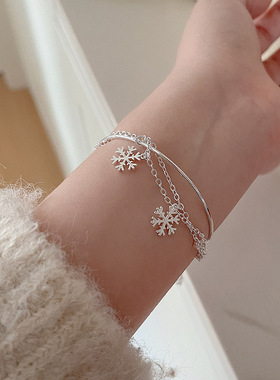 恋与深空周边黎深同款手链从属小狸花约会稚梦冬季雪花手链半镯链