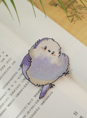 云深雾浅 小肥啾 原创小鸟刺绣胸针汉服配饰古风比甲旗袍装饰扣