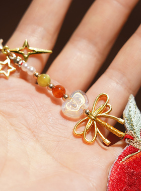 云深雾浅 苹果木马 原创刺绣汉服禁步古风挂饰挂件百搭包挂配饰