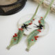 Cherry ສີ​ແດງ​ແລະ​ກ້ວຍ​ສີ​ຂຽວ embroidered ສາຍ​ບ່າ Hanfu​