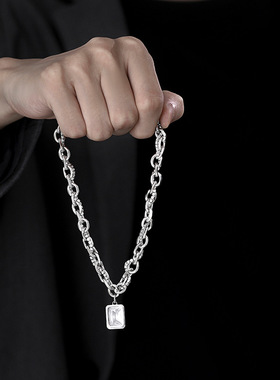 王嘉尔同款冰糖锆石情侣锁骨链