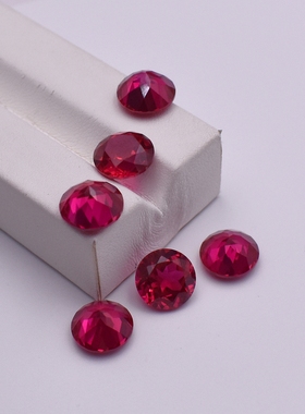 5A多版鸽血红宝石裸石圆形DIY饰品戒指吊坠耳钉镶嵌石红宝Ruby5