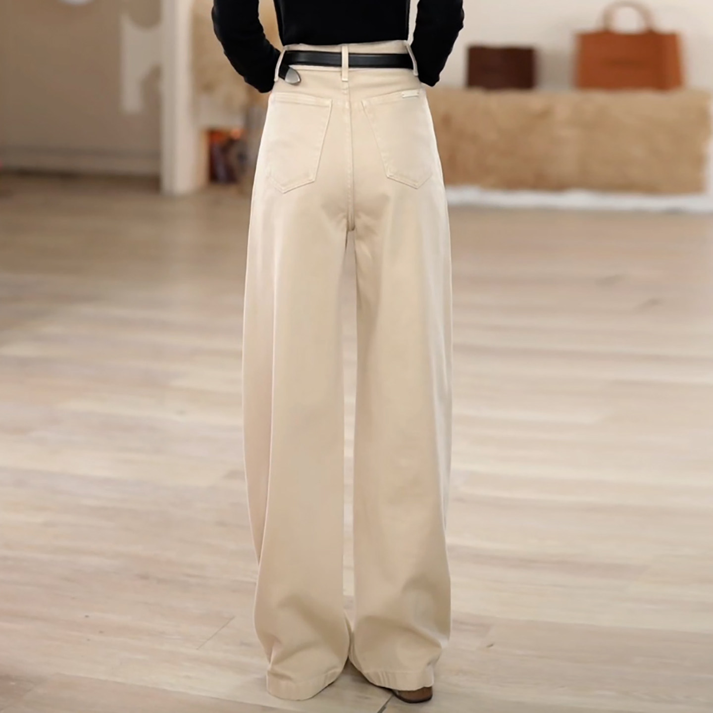 Ader高腰窄版直筒牛仔弯刀裤女2026春季新款百搭显瘦阔腿休闲长裤,淘宝优惠券,粉丝福利购,淘宝优惠卷