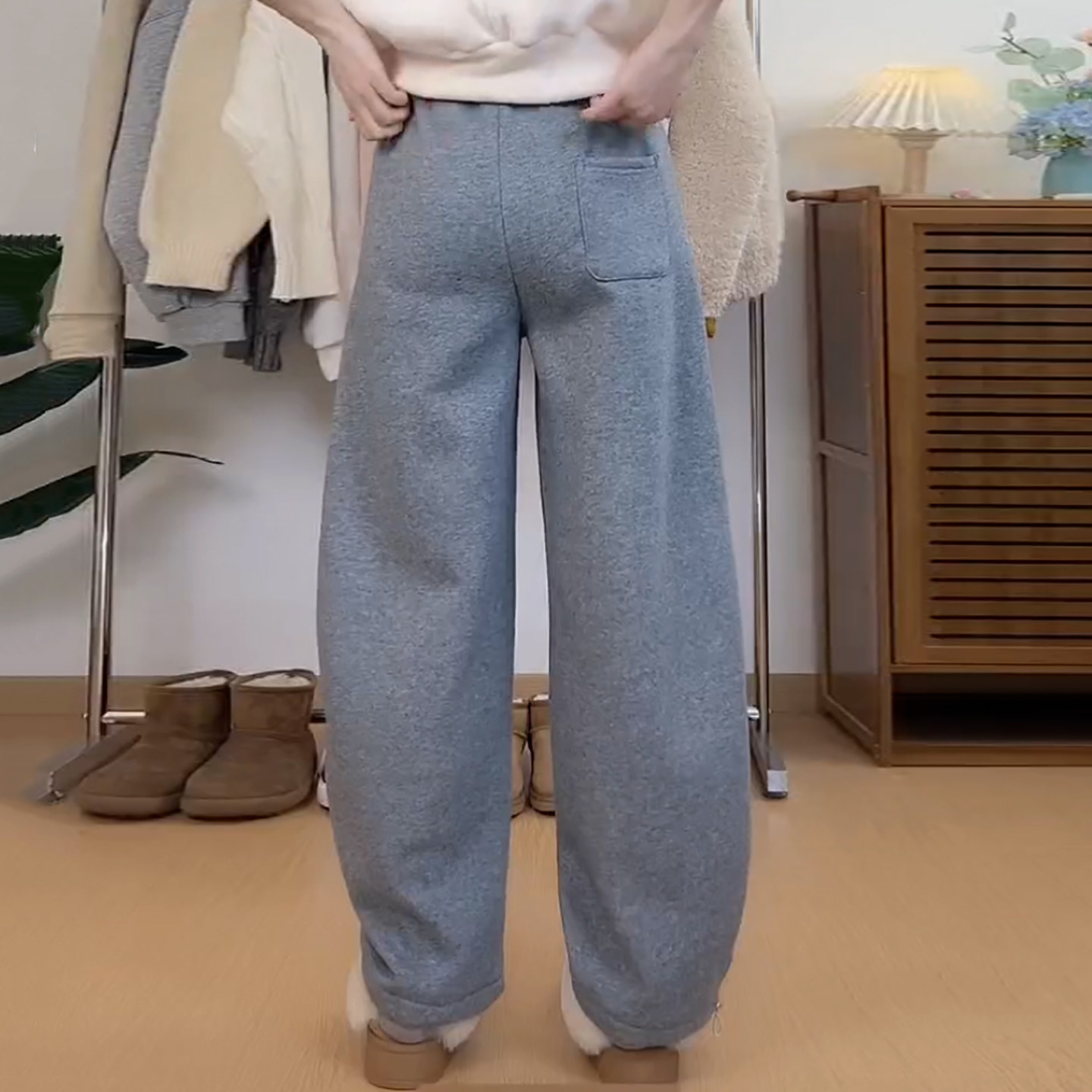 Ader可束脚运动卫裤女2026春季新款松紧腰抽绳宽松百搭显瘦休闲裤,淘宝优惠券,粉丝福利购,淘宝优惠卷