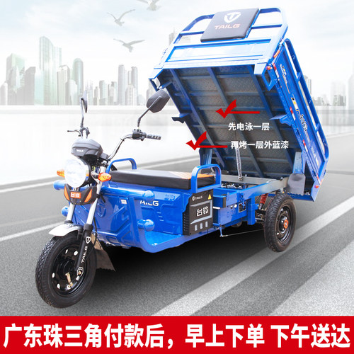 电动三轮车货车载重王货运车拉货台铃大功率爬坡王家用装货快递车 - 图2