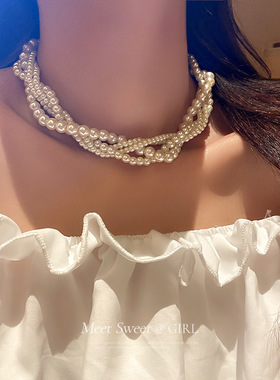 小香风多层巴洛克项链锁骨链