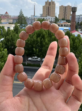 天然原色骆驼骨手串圆珠保真骨头珠子老型桶珠手链文玩佛珠女男款