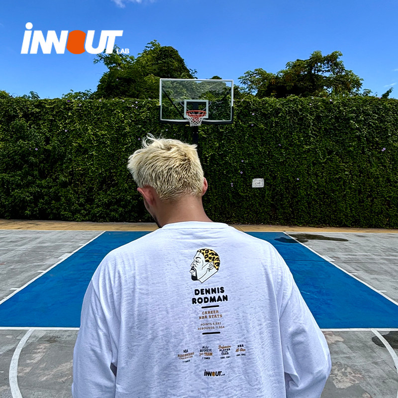 INNOUT LAB原创潮流罗德曼休闲圆领长袖宽松篮球运动投篮T恤男女,淘宝优惠券,粉丝福利购,淘宝优惠卷