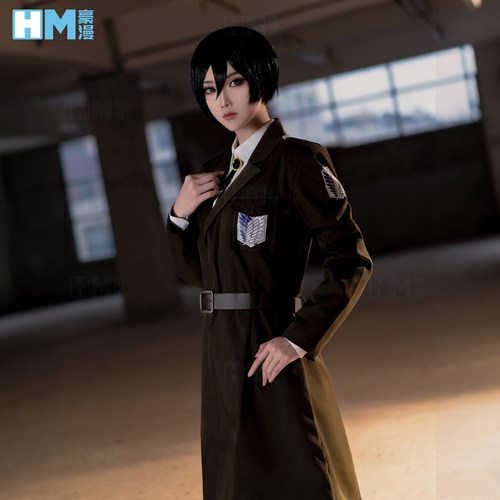 豪漫 进击的巨人cos服 最终季调查兵团图服外套 利威尔cosplay - 图2