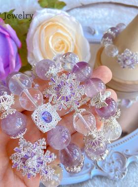 紫气东升天然紫水晶手链16mm