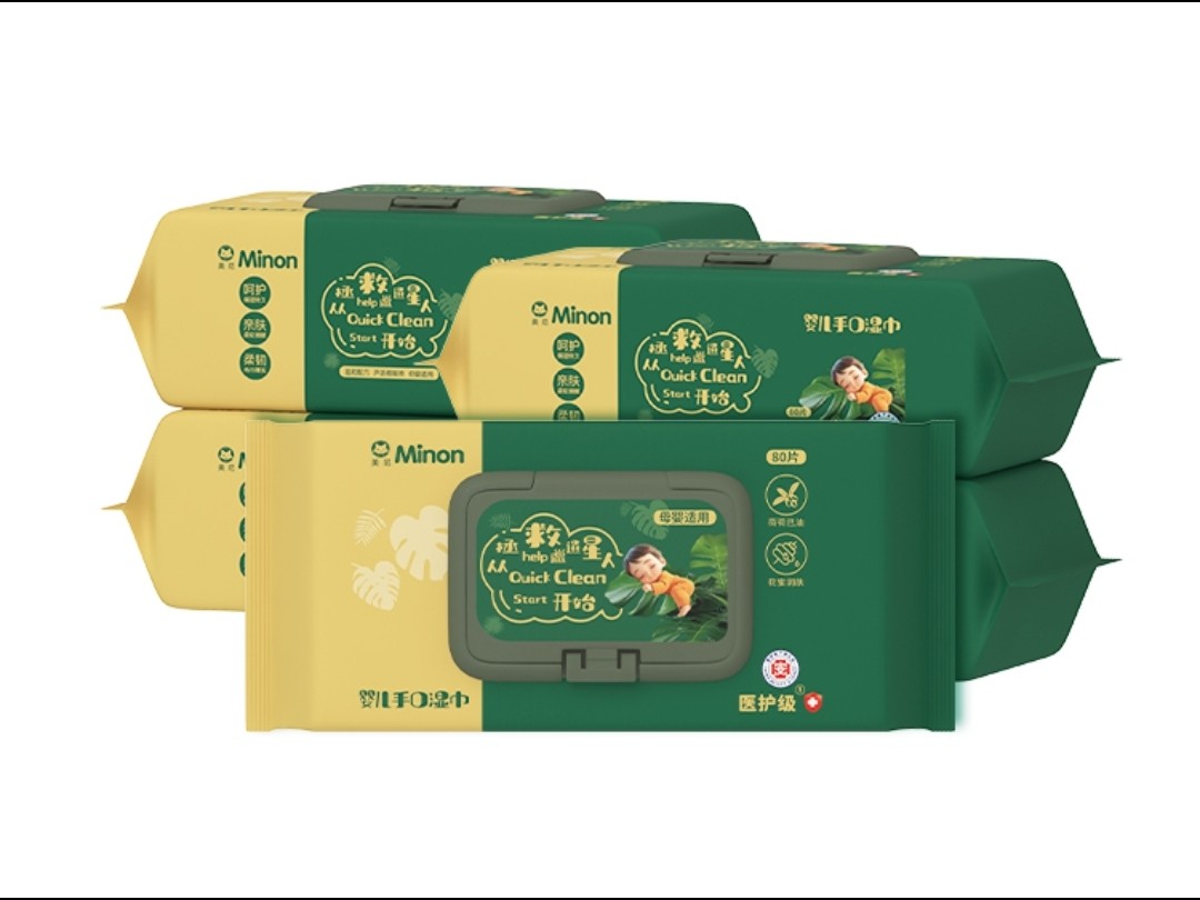 美尼婴儿加厚加大手口湿巾柔润护理80抽,淘宝优惠券,粉丝福利购,淘宝优惠卷