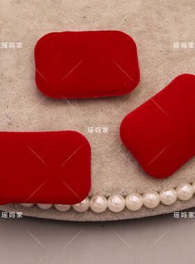 毛绒领结六瓣花布艺配件手工材料