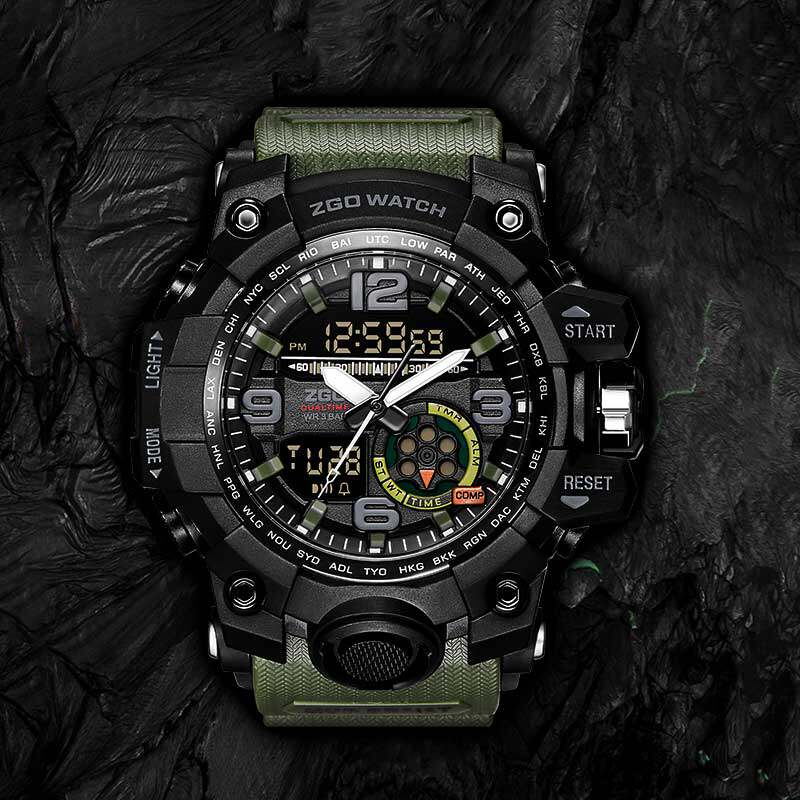 zgo多功能潮特种中国警男士电子表 正港联意国产腕表