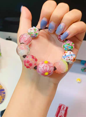 椿山集原创设计运气提升琉璃珠手串手工编织手链女生轻奢私人订制