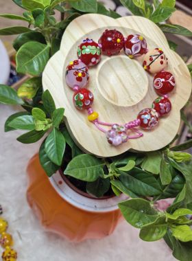 日式琉璃珠手链达摩守护神娃娃寓意手工编织情侣秋冬夏琉璃手链