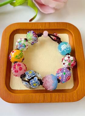 原创设计琉璃珠手串手工编织祈福手链女生私人订制礼物