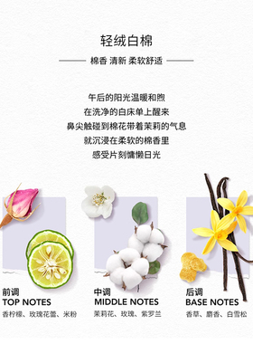 【霹雳乌贼】solinotes简谱香水轻绒白棉清新花香调小众淡雅香氛