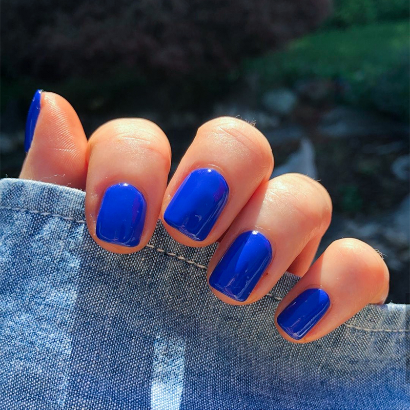 美国essie指甲油电镀蓝新品蓝色克莱因蓝819宝石蓝butler please - 图1