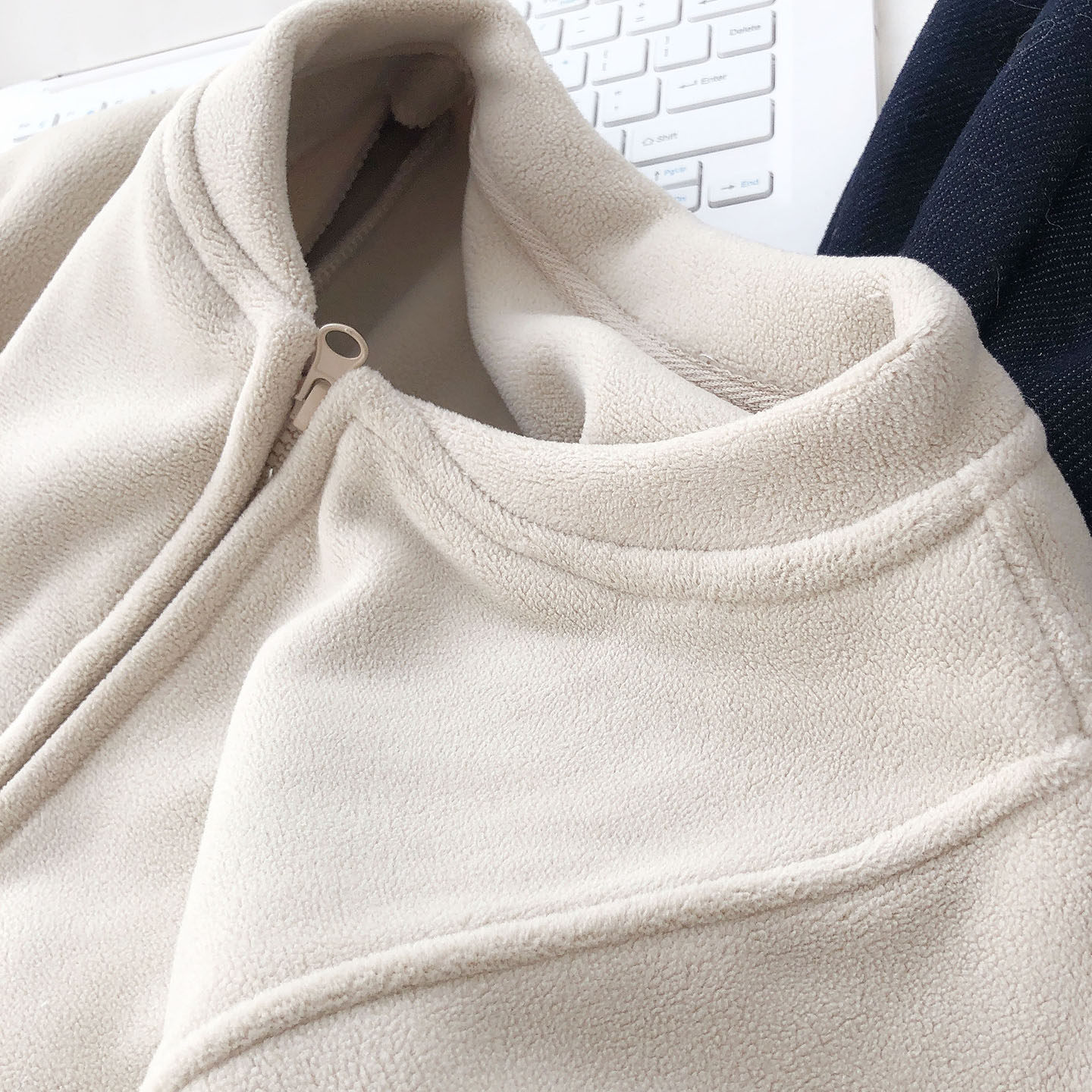 JU保暖！软绵绵舒适加绒加厚卫衣开衫女冬季圆领拉链宽松显瘦外套,淘宝优惠券,粉丝福利购,淘宝优惠卷