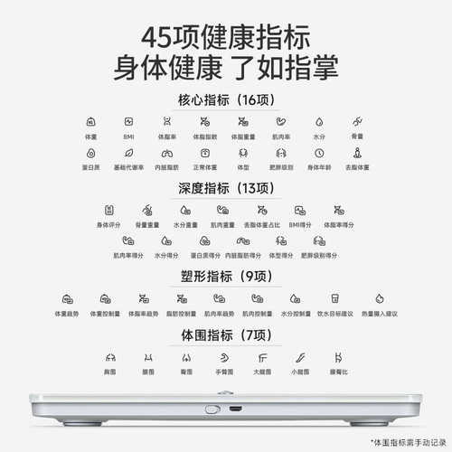 云麦好轻pro体脂秤智能精准体重秤usb充电家用专业测体质电子秤人体秤ito减肥秤