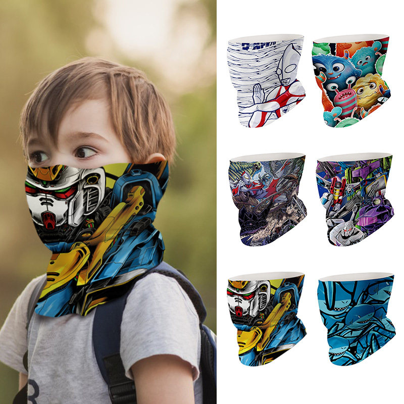 男女儿童魔术头巾护颈围奥特曼怪兽脖套卡通面罩骑行露营防晒面巾,淘宝优惠券,粉丝福利购,淘宝优惠卷