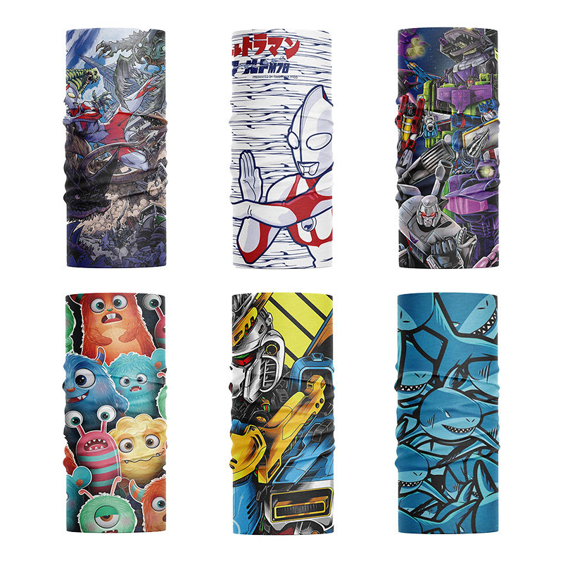 男女儿童魔术头巾护颈围奥特曼怪兽脖套卡通面罩骑行露营防晒面巾,淘宝优惠券,粉丝福利购,淘宝优惠卷