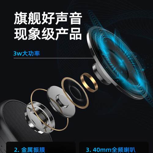 HP/惠普S01无线蓝牙音箱插卡迷你小音响低音炮户外随身便携家用 - 图3