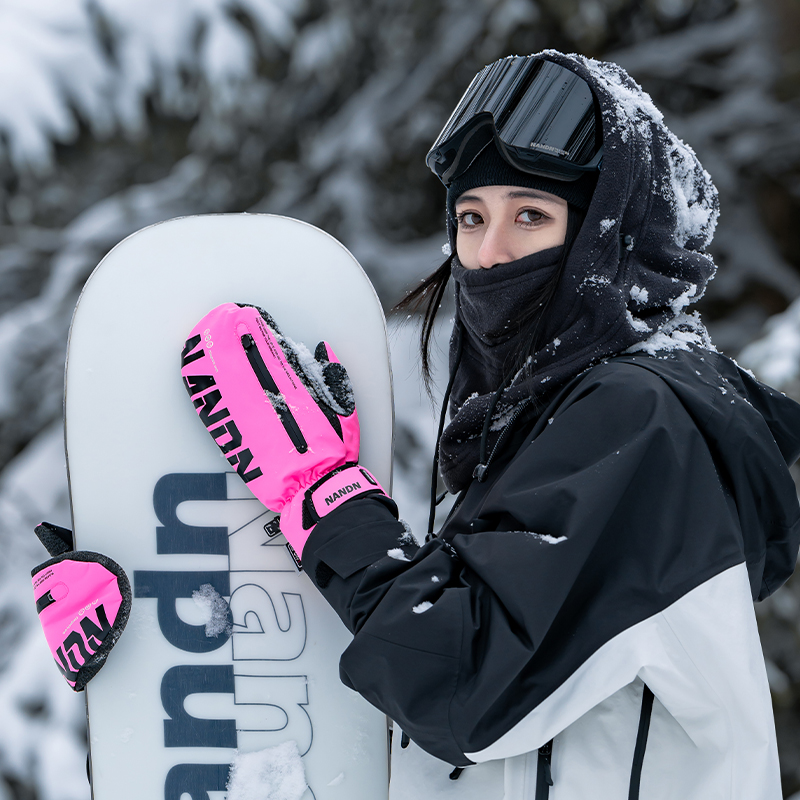 南恩NANDN滑雪手套内置护腕单板防水男刻滑凯夫拉双板女滑雪手套