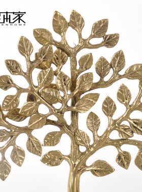 进口手工纯铜招财电视柜摇钱树