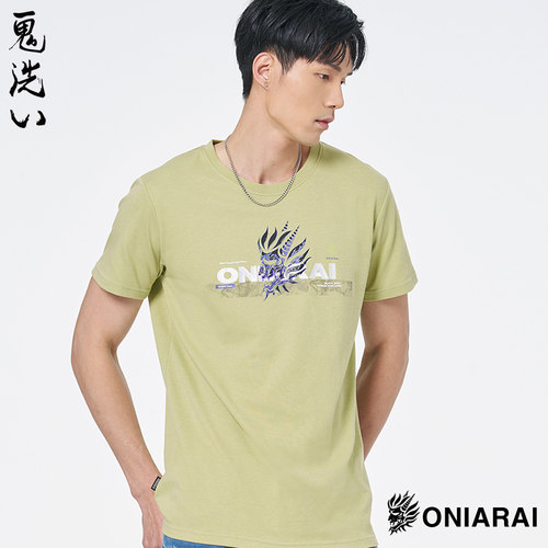 ONIARAI/鬼洗24春夏新品赛搏朋克科幻线条短袖男士T恤 B830153 - 图0
