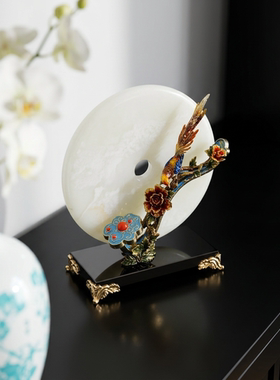花枝纳福平安扣摆件乔迁送礼
