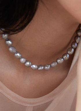 迪曼达巴洛克珍珠磁吸扣项链礼盒