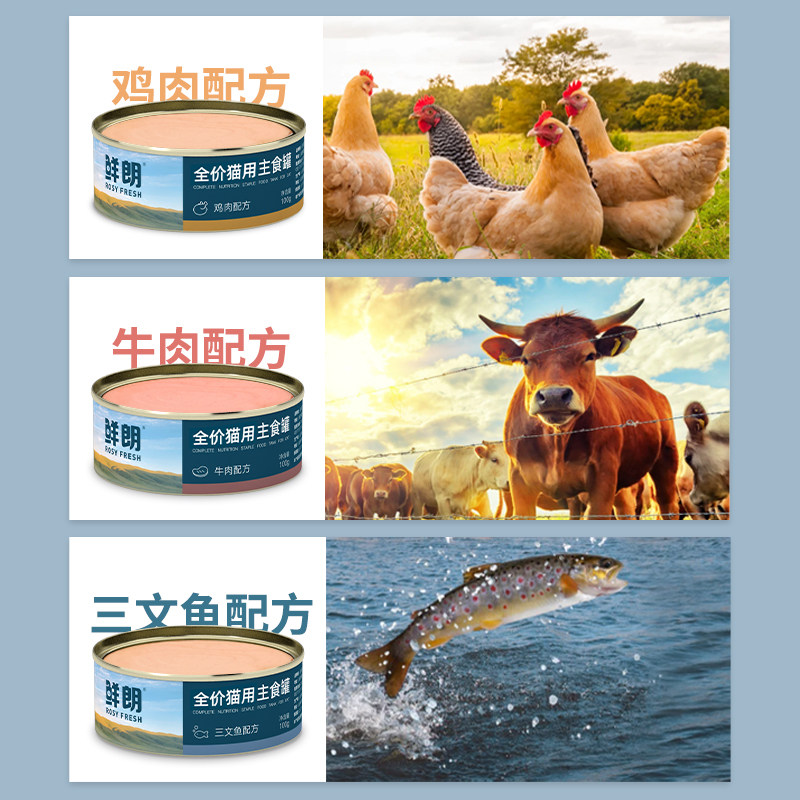 鲜朗猫罐头主食罐幼猫成猫湿粮猫咪零食无谷全价布偶美短加菲通用,淘宝优惠券,粉丝福利购,淘宝优惠卷