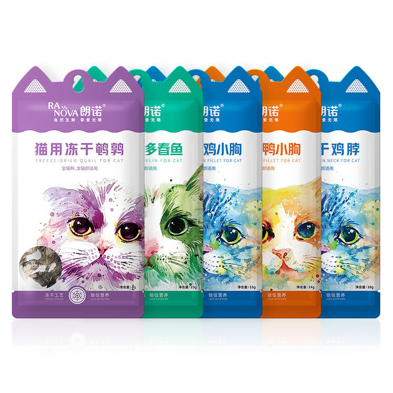 朗诺小耳袋猫咪零食朗诺冻干小耳袋鸡肉鸭肉多春鱼鹌鹑鸡脖幼成猫,淘宝优惠券,粉丝福利购,淘宝优惠卷