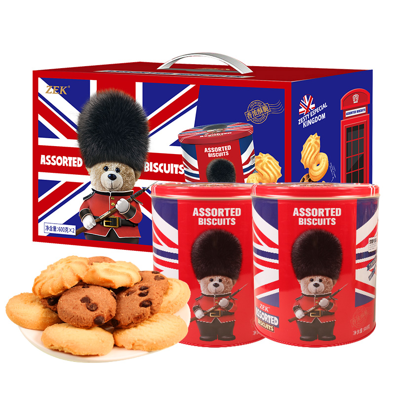 ZEK英伦小熊曲奇饼干伴手礼物节日送礼年货礼盒黄油曲奇生日零食 - 图2
