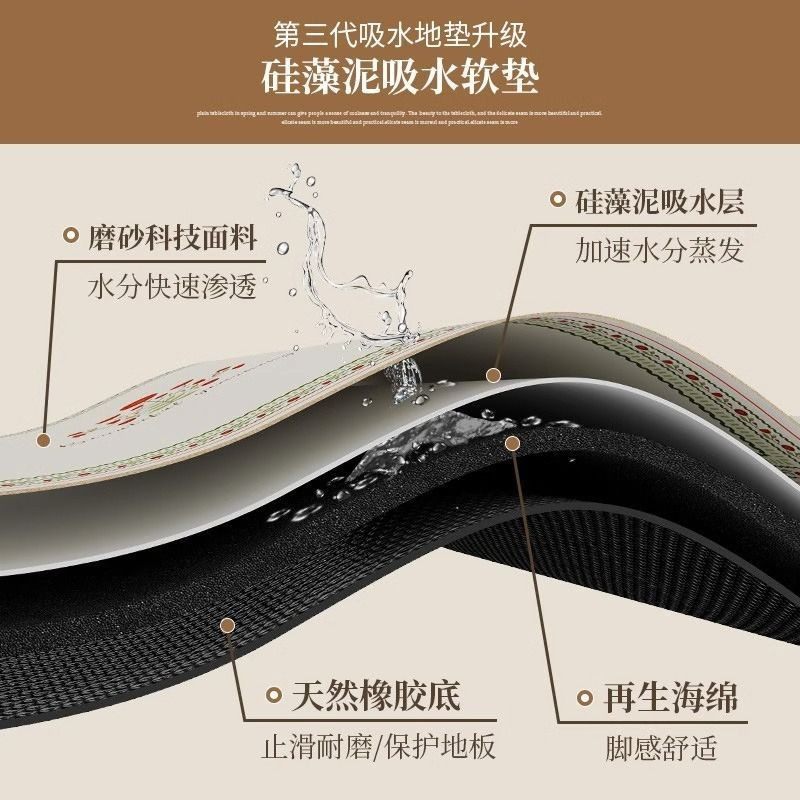 L形厨房专用地垫硅藻泥整块吸水吸油防滑可擦免洗防油耐脏地毯l型,淘宝优惠券,粉丝福利购,淘宝优惠卷