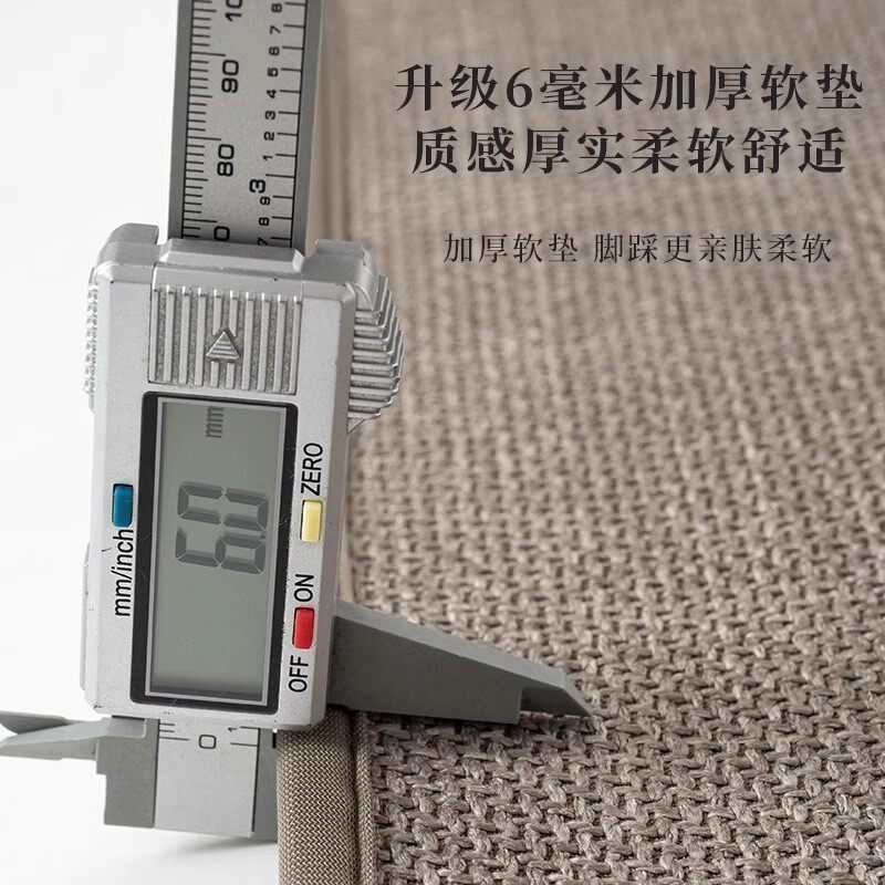 Medieval style kitchen special floor mat, linen woven non-slip, oil-proof, wipeable, washable foot mat, water-absorbent and stain-resistant carpet