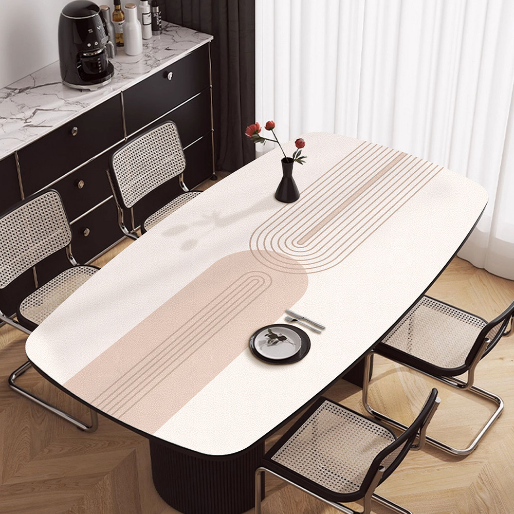 马肚桌桌垫防水防油免洗桌布椭圆形弧形皮革桌布餐桌茶几保护垫子,淘宝优惠券,粉丝福利购,淘宝优惠卷