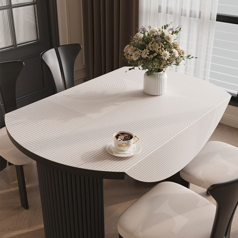轻奢高级感椭圆形桌垫新款折叠圆桌餐桌防水防油防烫pvc皮革桌布,淘宝优惠券,粉丝福利购,淘宝优惠卷