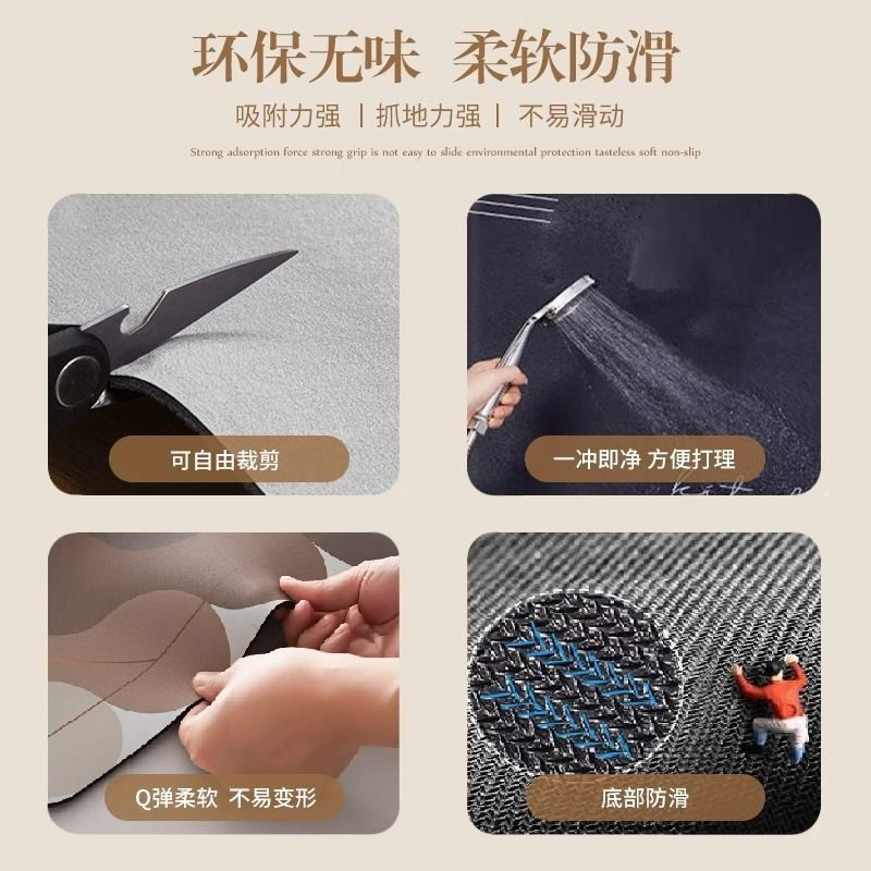 L形厨房专用地垫硅藻泥整块吸水吸油防滑可擦免洗防油耐脏地毯l型,淘宝优惠券,粉丝福利购,淘宝优惠卷