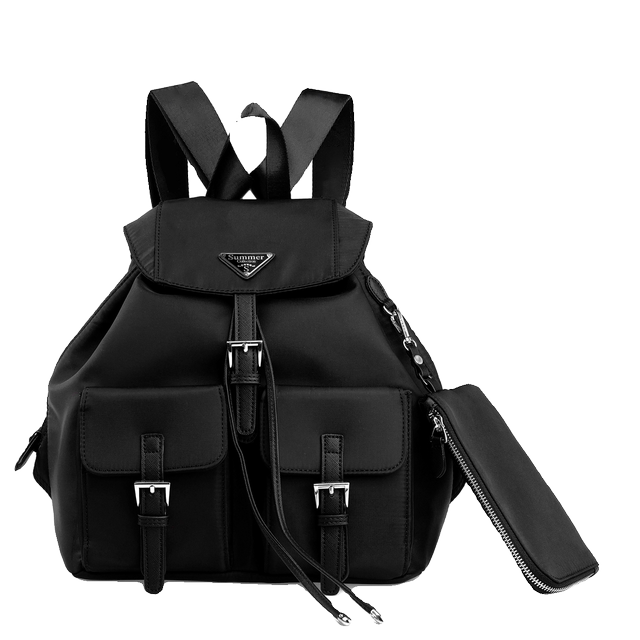 Women's casual nylon waterproof backpack