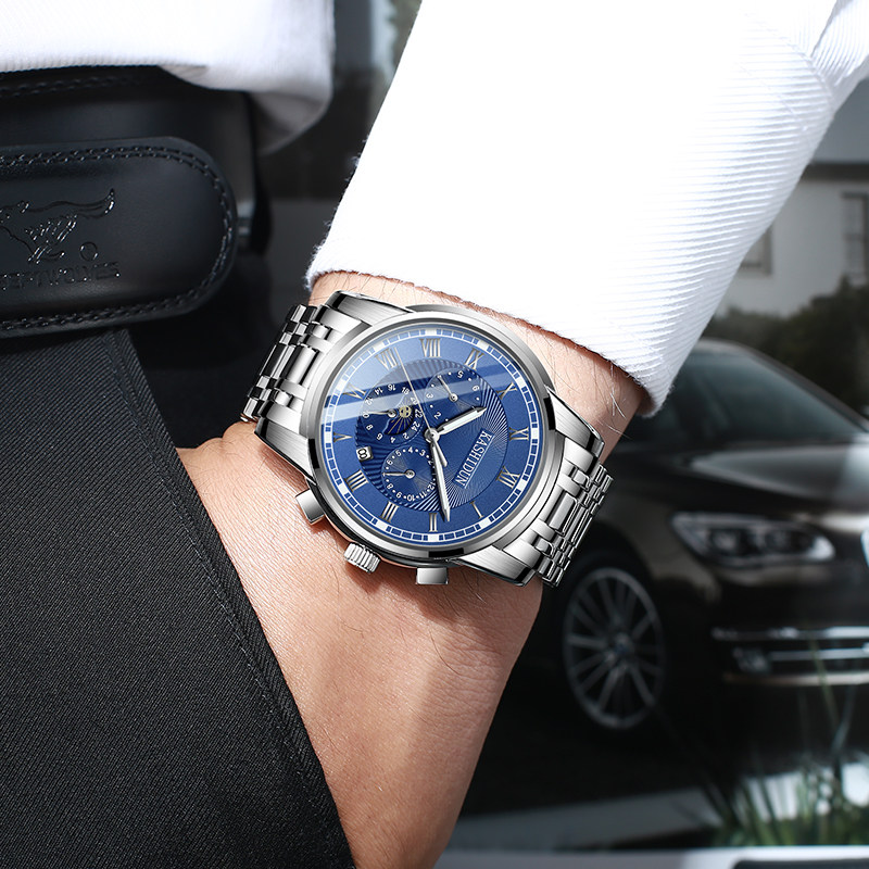 卡诗顿男士2020全自动夜光机械表 卡诗顿尚青国产腕表