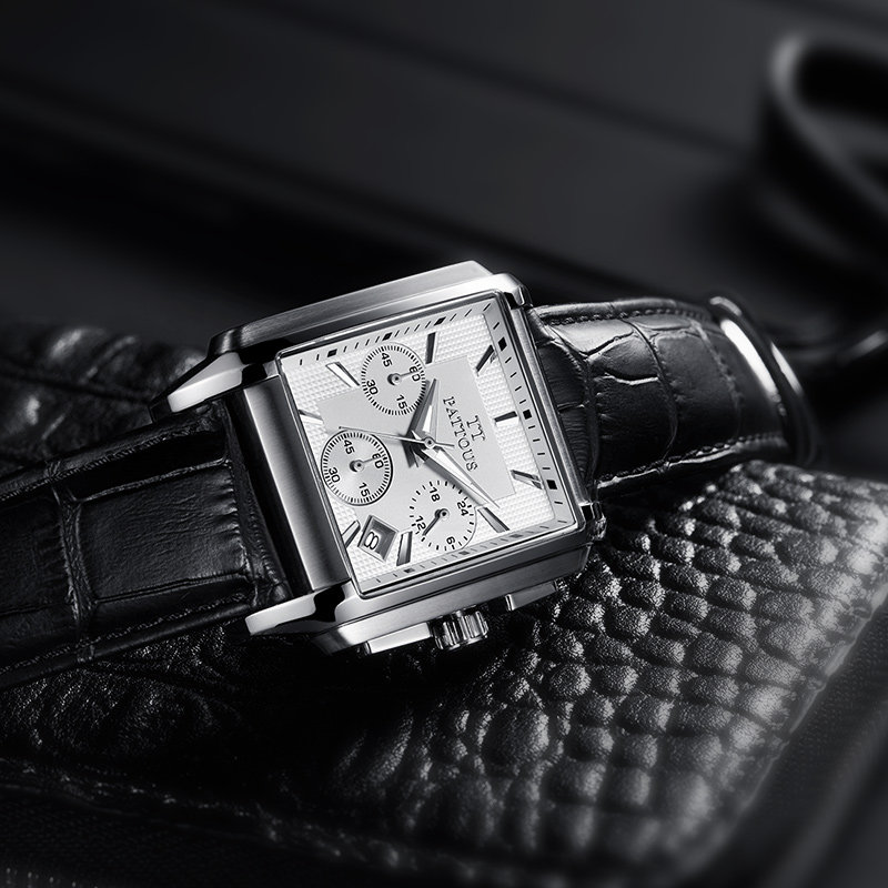 百陀士男士方形学生防水表石英表 臻表手表国产腕表