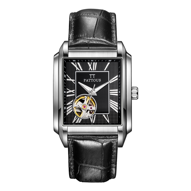 百陀士男全自动防水夜光精钢机械表 臻表手表国产腕表