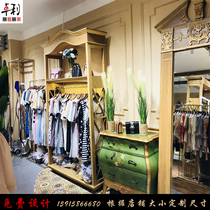 High-end womens clothing store display cabinet display case for women with direct sowing room background cabinet custom-made